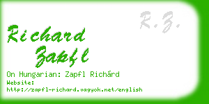 richard zapfl business card